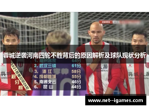 蓉城逆袭河南四轮不胜背后的原因解析及球队现状分析